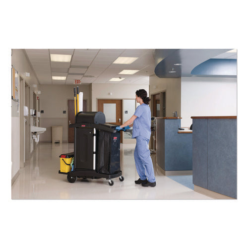 Image of Rubbermaid® Commercial Storage/trash Compartment Cover, Plastic, Black