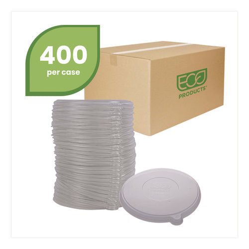 Image of Eco-Products® Worldview 100 Percent Recycled Content Lid, 7.93" Diameter x 0.6" h, Clear, 400/Carton
