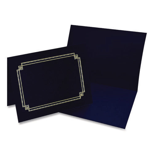 Image of Great Papers!® Premium Textured Certificate Holder, 12.65 X 9.75, Navy, 3/pack