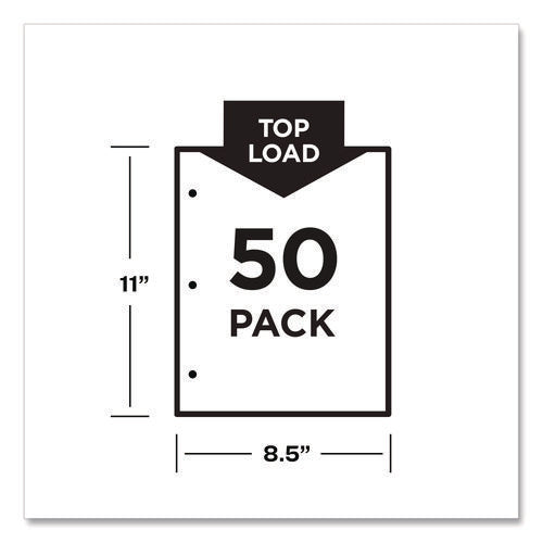 Image of Avery® Top-Load Poly Three-Hole Sheet Protectors, Non-Glare, Letter, 50/box