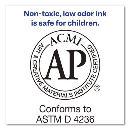 Image of Avery® MARKS A LOT Desk-Style Dry Erase Markers, Broad Chisel Tip, Blue