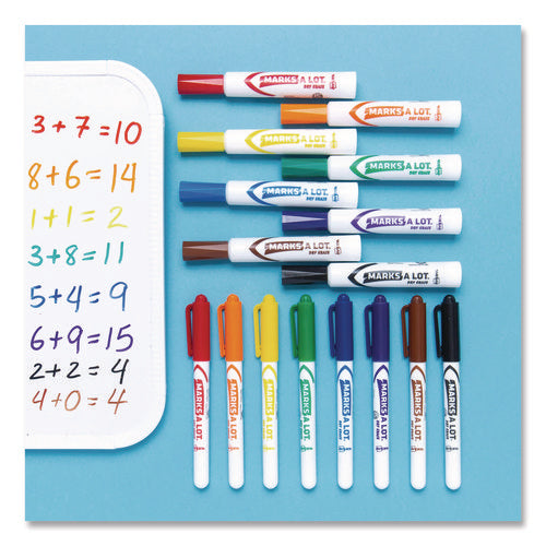 Image of Avery® MARKS A LOT Desk-Style Dry Erase Markers, Broad Chisel Tip, Blue