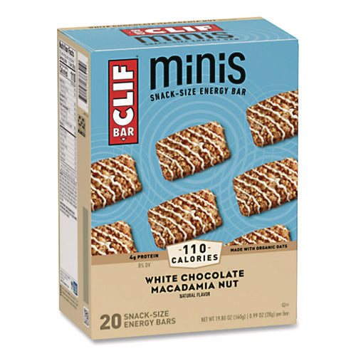 Image of CLIF® Bar Energy Bar Minis, White Chocolate Macadamia Nut, 1 Oz, 20/box