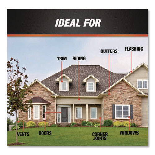 Image of DAP® SILICONE PLUS Premium Window, Door and Siding 100% Silicone Sealant, 9.8 oz Tube, Black