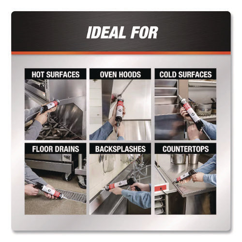 Image of DAP® Commercial Kitchen Silicone Sealant, 9.8 oz Tube, White