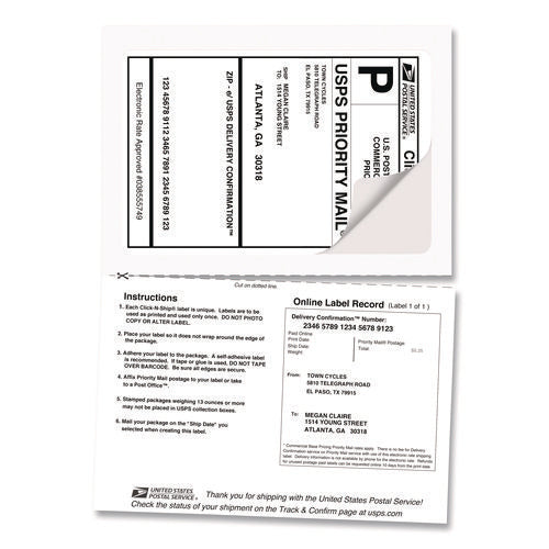 Image of Avery® Shipping Labels With Trueblock Technology, Inkjet Printers, 5.06 X 7.62, White, 25 Sheets/pack