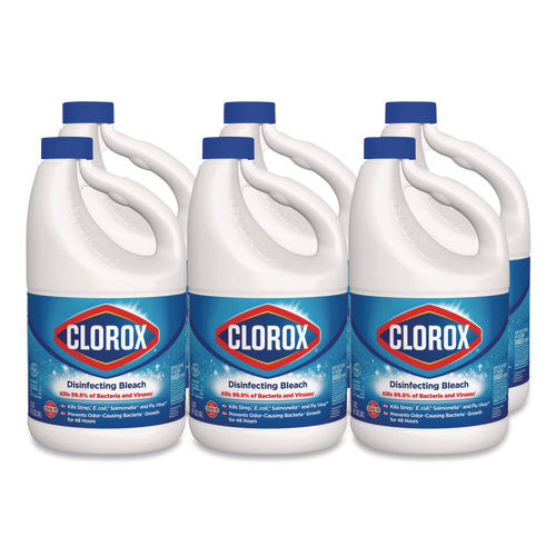Image of Clorox® Concentrated Regular Disinfecting Bleach, 81 oz Bottle, 6/Carton
