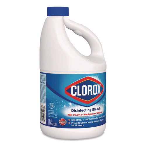 Image of Clorox® Concentrated Regular Disinfecting Bleach, 81 oz Bottle, 6/Carton