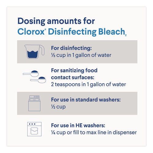 Image of Clorox® Concentrated Regular Disinfecting Bleach, 81 oz Bottle, 6/Carton