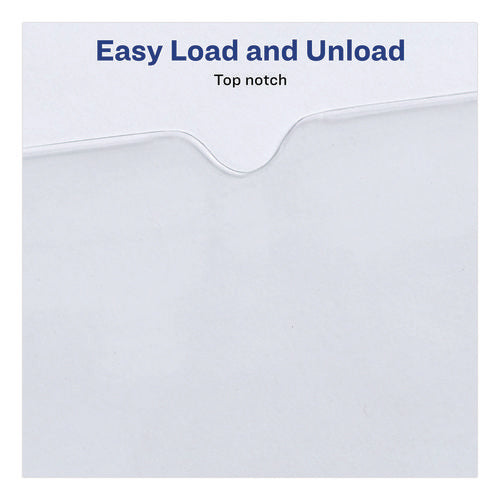 Image of Avery® Top-Load Clear Vinyl Envelopes W/thumb Notch, 4 X 6, Clear, 10/pack