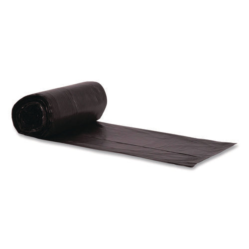 Image of Boardwalk® High-Density Can Liners, 60 gal, 22 mic, 38 x 60, Black, Perforated Roll, 150/Carton