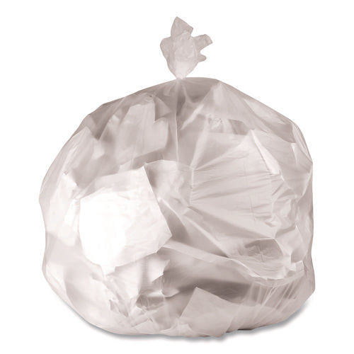 Image of Boardwalk® High-Density Can Liners, 45 gal, 22 mic, 40 x 48, Natural, Perforated Roll, 150/Carton