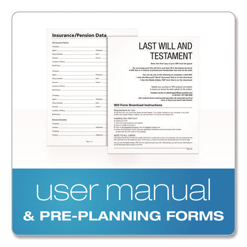 Image of Adams® Last Will and Testament Digital Forms Kit with Manual and Estate Guide, Inkjet/Laser, 8.5 x 11, Unlimited Number of Forms