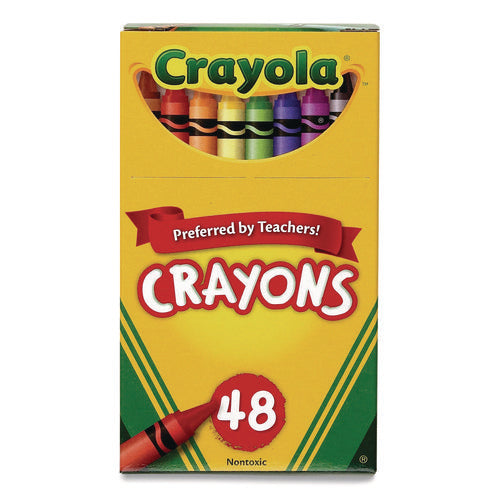 Image of Crayola® Classic Color Crayons in Flip Top Box with Tiered Sleeves, 48 Colors/Box