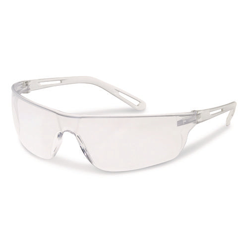 Image of Bouton® Zenon Z-Lyte Safety Glasses, Scratch-Resistant, Clear Plastic Frame, Clear Polycarbonate Lens