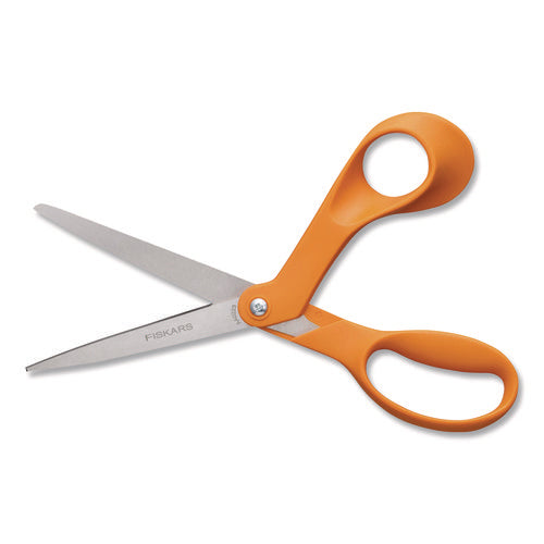 Image of Fiskars® Original Orange-Handled Scissors, 8.41" Long, Offset Orange Handle
