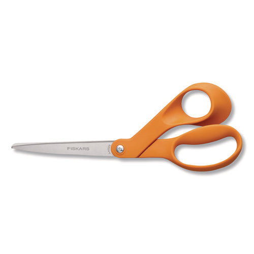Image of Fiskars® Original Orange-Handled Scissors, 8.41" Long, Offset Orange Handle