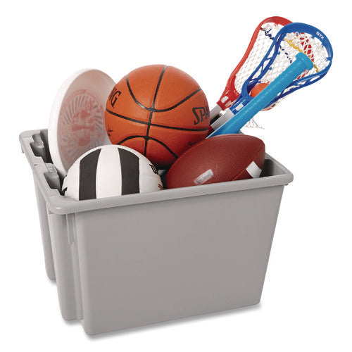 Image of Rubbermaid® Commercial Palletote Box, 1.6 cu ft, 15.5" x 19.5" x 13", Gray