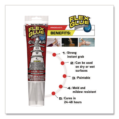 Image of Flex Seal Flex Glue, 4 Oz, Dries Clear