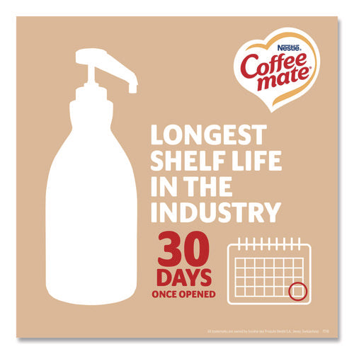 Image of Coffee mate® Liquid Coffee Creamer, Sweetened Original, 1.5 L Pump Bottle, 2/Carton