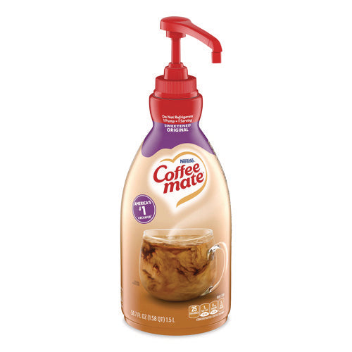 Image of Coffee mate® Liquid Coffee Creamer, Sweetened Original, 1.5 L Pump Bottle