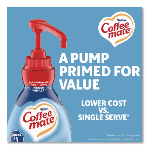 Image of Coffee mate® Liquid Coffee Creamer, French Vanilla, 1.5 L Pump Bottle, 2/Carton