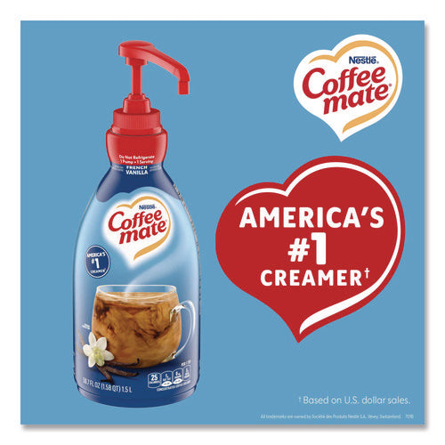 Image of Coffee mate® Liquid Coffee Creamer, French Vanilla, 1.5 L Pump Bottle, 2/Carton