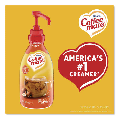 Image of Coffee mate® Liquid Coffee Creamer, Hazelnut, 1.5 L Pump Bottle