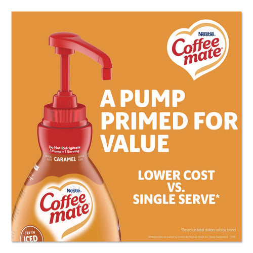 Image of Coffee mate® Liquid Creamer Pump Bottle, Caramel, 50.7 oz Pump Bottle, 2/Carton