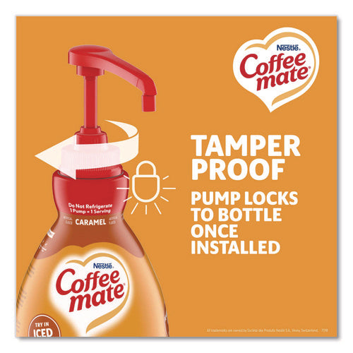 Image of Coffee mate® Liquid Creamer Pump Bottle, Caramel, 50.7 oz Pump Bottle, 2/Carton