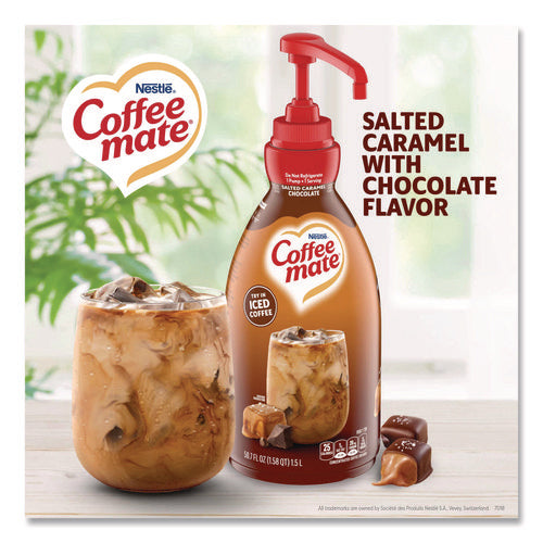 Image of Coffee mate® Liquid Creamer Pump Bottle, Salted Caramel Chocolate, 1.5 L Pump Bottle