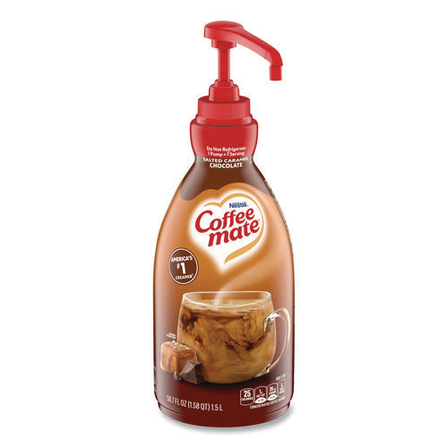 Image of Coffee mate® Liquid Creamer Pump Bottle, Salted Caramel Chocolate, 1.5 L Pump Bottle
