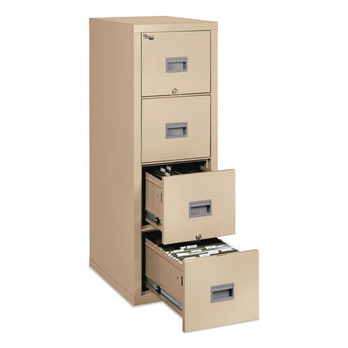 Image of FireKing® Patriot By Fireking Insulated Fire File, 1-Hour Fire Protection, 4 Legal/letter File Drawers, Parchment, 17.75 X 25 X 52.75