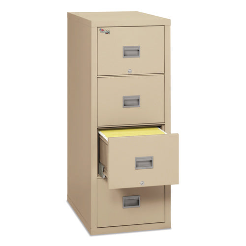 Image of FireKing® Patriot By Fireking Insulated Fire File, 1-Hour Fire Protection, 4 Letter-Size File Drawers, Parchment, 17.75 X 31.63 X 52.75