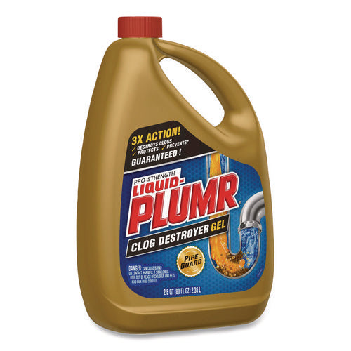 Image of Liquid Plumr® Pro-Strength Full Clog Destroyer Plus PipeGuard, Gel, 80 oz