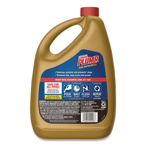 Image of Liquid Plumr® Pro-Strength Full Clog Destroyer Plus PipeGuard, Gel, 80 oz