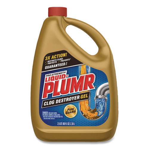 Image of Liquid Plumr® Pro-Strength Full Clog Destroyer Plus PipeGuard, Gel, 80 oz