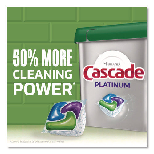 Image of Cascade® ActionPacs, Fresh Scent, 31.8 oz, 59 Pacs/Tub, 3 Tubs/Carton