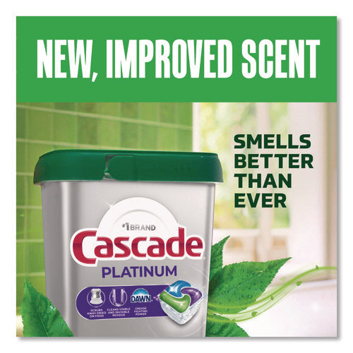 Image of Cascade® ActionPacs, Fresh Scent, 31.8 oz Tub, 59 Pacs/Tub