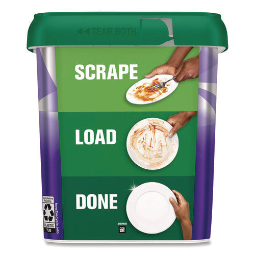 Image of Cascade® Platinum Plus ActionPacs Dishwasher Detergent Pods, Fresh Scent, 26.6 oz Tub, 47/Tub, 3 Tubs/Carton