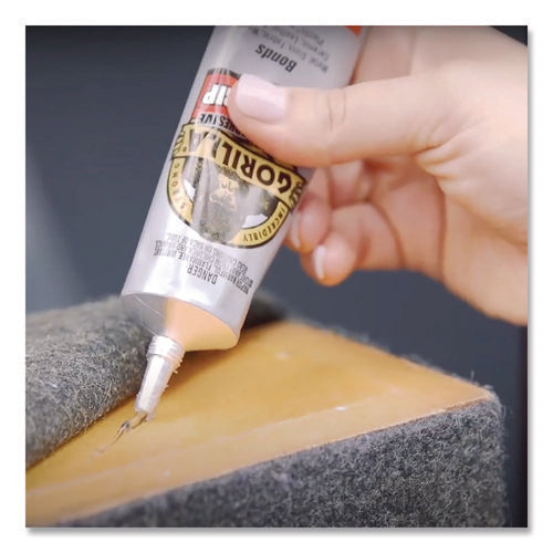 Image of Gorilla® Clear Grip Contact Adhesive, 3 oz Tube, Dries Clear