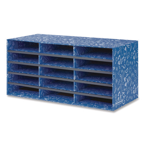 Image of Bankers Box® Classroom Collection Literature Sorter, 15 Sections, 28.5 x 12.37, Blue