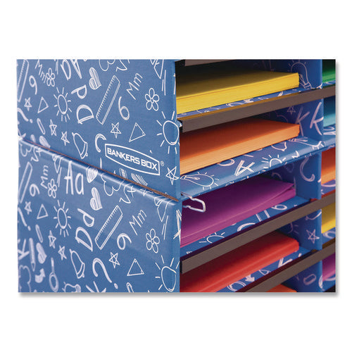 Image of Bankers Box® Classroom Collection Literature Sorter, 15 Sections, 28.5 x 12.37, Blue