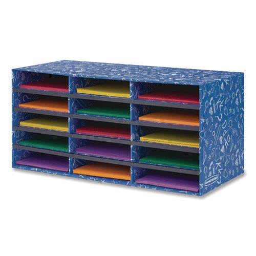 Image of Bankers Box® Classroom Collection Literature Sorter, 15 Sections, 28.5 x 12.37, Blue