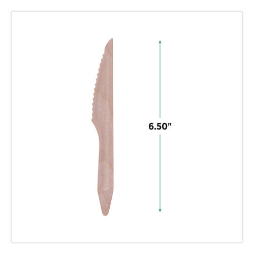 Image of Eco-Products® Wood Cutlery, General Purpose Knife, Natural, 500/Carton