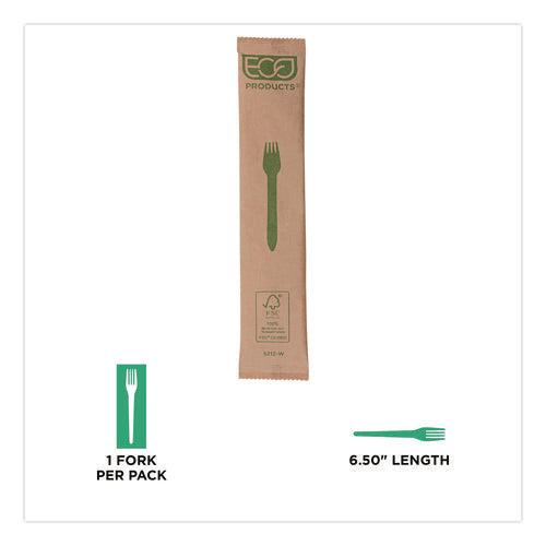 Image of Eco-Products® Wood Cutlery, General Purpose Fork, Natural, 500/Carton