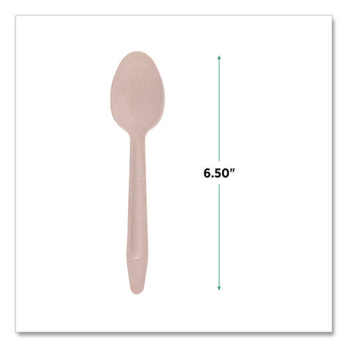 Image of Eco-Products® Wood Cutlery, General Purpose Spoon, Natural, 500/Carton