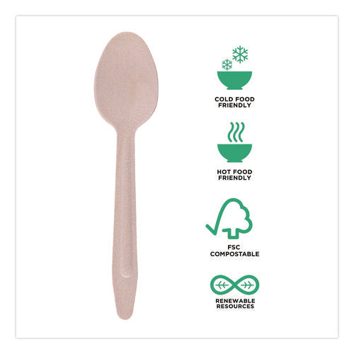 Image of Eco-Products® Wood Cutlery, General Purpose Spoon, Natural, 500/Carton