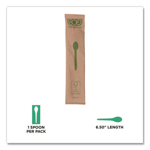 Image of Eco-Products® Wood Cutlery, General Purpose Spoon, Natural, 500/Carton