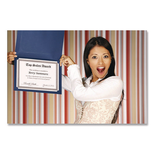 Image of Great Papers!® Foil Border Certificates, 8.5 X 11, Ivory/silver, Braided With Silver Border, 15/pack